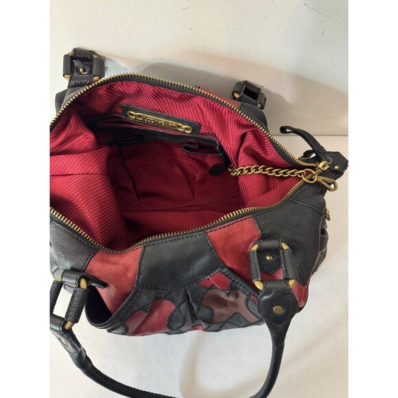 LOCKHEART Y2K MULTICOLOR LARGE LEATHER BAG/SACHEL NO SHOULDER STRAP - Picture 9 of 12